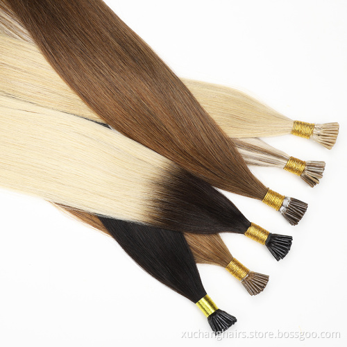 22inch 1b i-tip hair extensions russian raw 100%virgin